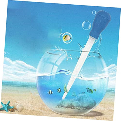 VANZACK 3pcs Aquarium Clean Pipette Dropper for Fish Tank Water Change and Debris Removal Measurement Scale - color: Blue