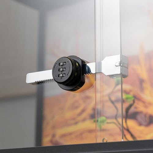 Terrarium Combination Lock Keyless 3-Digit Password Security Latch for Reptile Enclosure Cabinet