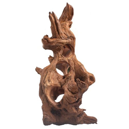 emours Porous Natural Driftwood for Aquarium, Aquascaping Driftwood with Holes, Hand-Selected Tunnels & Hideouts, Aquascaping Hardscape, Terrarium Reptile Décor, No Paint or Resin (12-16" (30-40 cm)) - size: 12-16" (30-40 cm)