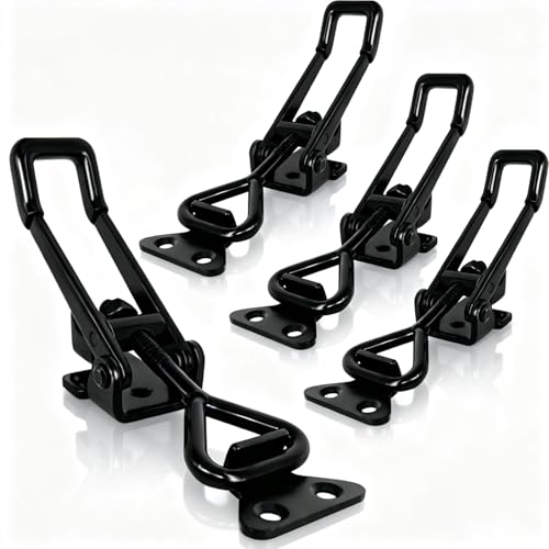 4 Pack Heavy Duty Toggle Clamp Latch 4003 Style - 1320Lbs Capacity Adjustable Quick Release Hasp Clamps - size: 4003-4pcs