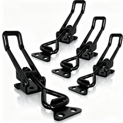4 Pack Heavy Duty Toggle Clamp Latch 4003 Style - 1320Lbs Capacity Adjustable Quick Release Hasp Clamps - size: 4003-4pcs