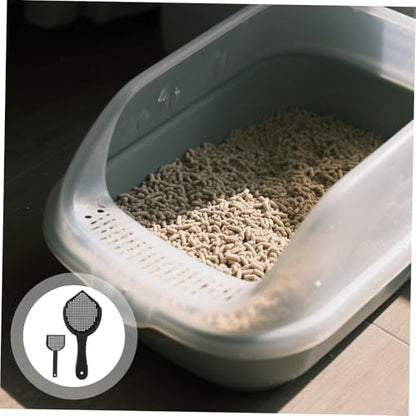 2pcs Plastic Cat Litter Scoop with Fine Sifting Ergonomic Comfortable Grip Handle Versatile Pet Waste Cleaning Tool for Cat Litter Box and Reptile Sand Fast and Easy Waste Removal