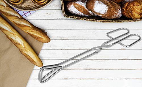 Hiash 9-Inch and 11-Inch Heavy Duty Stainless Steel Kitchen Tongs - Comfortable Ergonomic Grip, Scissor Design, Heat Resistant for BBQ and Cooking - size: 9 Inch and 11 Inch (Set of 2)