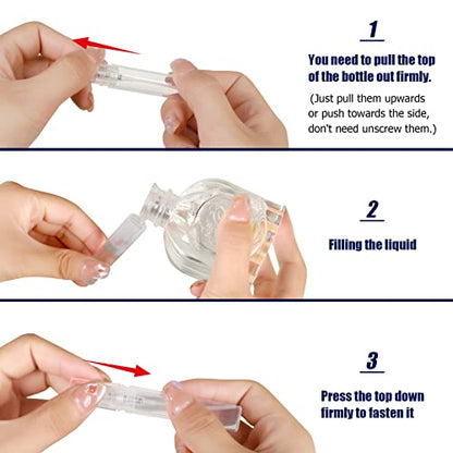 Fandamei Mini Spray Bottle, 10 Pack 5ml Mini Plastic Spray Bottle Empty, Fine Mist Refillable Mini Perfume Bottle, Perfume Atomizer, Small Sample Containers, Plastic Portable Travel Bottle, Clear - size: 5ml
