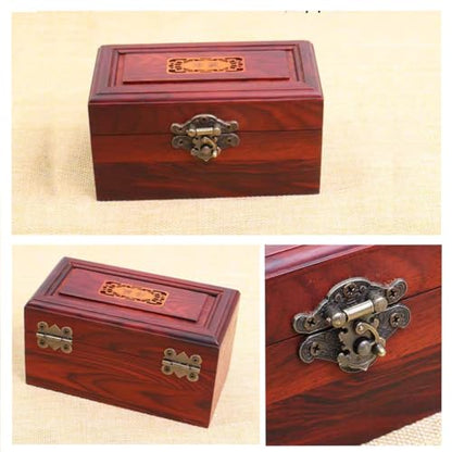 EAEDMY 36 Sets Retro Jewelry Box Hinges and Latches Hardware, Small Bronze Brass Latch Hinges for Wooden Jewelry Box and Decorative Cabinet, with Matching Screws Kit(Catch*12 + Hinges*24) (36)
