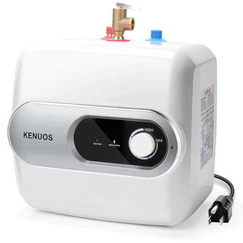 4 Gallon Water Heater Under Sink Instant Hot Water Heaters 1500W 110V 120V Mini Tank Water Heater with T&P Vavle 1/2" NPT for Kitchen,Bathroom,Camper,RV,Grey - color: Gray