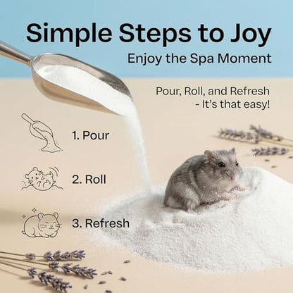 Sukh 31OZ Hamster Sand Bath - White Fine Silica Sand, Hamster Soft Cleaning | Sand Bath for Hamster, Guinea Pig, Rabbit, Chinchilla, Gerbil, Syrian Mice, Squirrel, Small Pet Cage Bedding Accessories - size: 31 OZ