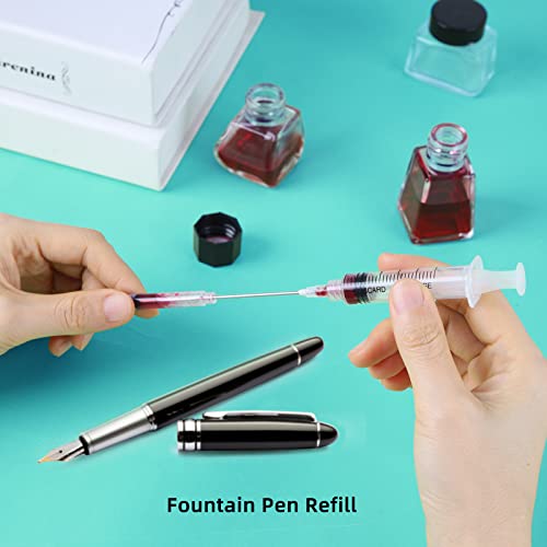5ml/CC Luer Lock injection Syringe with needle for Scientific Labs and Industrial Dispensing, Fountain Pen Refill,Ink,Glue Application,Liquid Dispensing and Measuring, Pet Food Feeding,Refilling Ink Cartridges,CISS - size: 5ML/5 PACKS