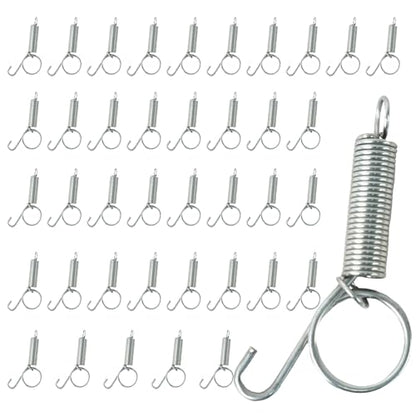 40Pcs Spring Cat Door Latch and Catches, Multi-Functional Pet Door Spring Latch Hook Wire Cage Clips, One-Handed Fixing Pet Rabbit Cage Wire for Rabbit Dog Cat Parrot Guinea Pig Squirrel Cages - size: 40PCS