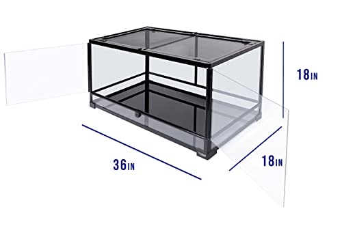 Carolina Custom Cages, 36Lx18Wx18H Large Terrarium; Easy Assembly - size: 36Lx18Wx18H