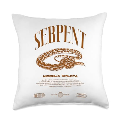 Carpet Python Modern Reptile Keeper Streetwear Throw Pillow - size: 18x18