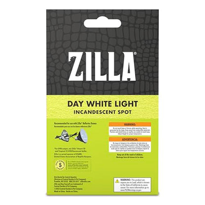 Zilla Reptile Terrarium Heat Lamps Incandescent Bulb, White Spot, 150W - size: Pack of 1, style: Day White (150W)