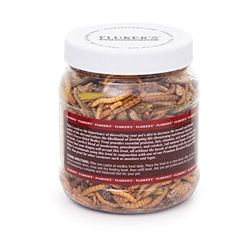Fluker's Medley Treat for Bearded Dragons, Grasshoppers, Mealworms and Crickets, 1.8 oz - size: 1.8 Ounce (Pack of 1)