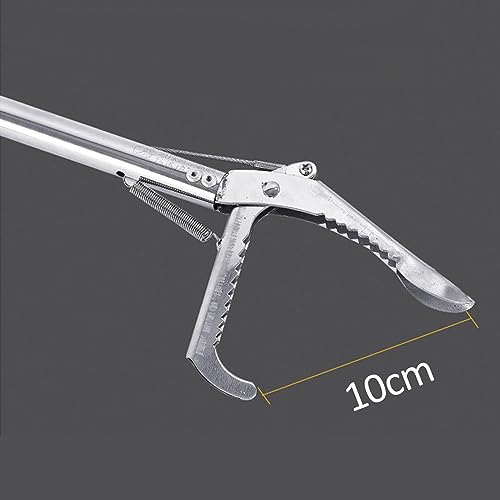 Snake Catcher Reptile Grabber Rattlesnakes Grabber Fish Catcher Stainless Steel Foldable Seafood Tongs Snake Clip Durable Self Lockable Tool, 75cm