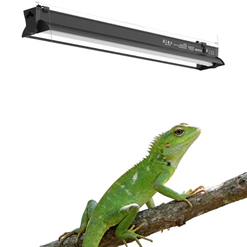 T5 HO UVB Lighting Kit, 15W Terrarium Hood with Detachable Curved Reflector, Desert 10.0 UVB T5 Lamp (15 Watts) - size: 15 Watts