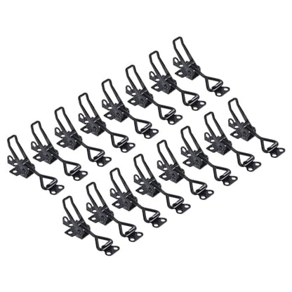 uxcell 16 Pack Adjustable Toggle Clamp, Metal Pull Latch Clamp, 4001 Style Quick Release Pull Latch Toggle Clamp, for Cabinet Trunk Chests, Black Not Included Screw - color: Black