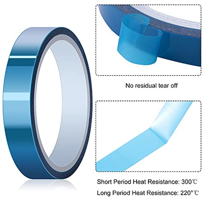 Outus 6 Rolls 25mm High Temperature Tape Heat Vinyl Press Tape Heat Resistant Sublimation 3D Printing for Transfer Electronics Masking - size: 25 mm