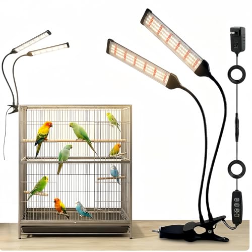 Bird Health Cage Supplementary Light with Full-Spectrum LED Pet Light, Intelligently Timing to Help Synthesize Vitamin D3 and Promote Calcium Absorption