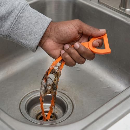 3 PCS Drain Snake Hair Catcher Clog Remover Tool, Shower Snake Hook Sink Unclogger Tool Hair Remover, Drain Clog Remover Cleaning Tools Plumbing Snake for Sewer