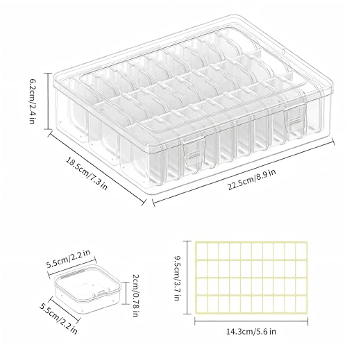 Bead Organizer Box, 31 Pcs Clear Plastic Storage Containers with Hinged Lids Mini Boxes for Jewelry Making, Crafts, DIY, Seed, Small Parts - size: 31 Compartments