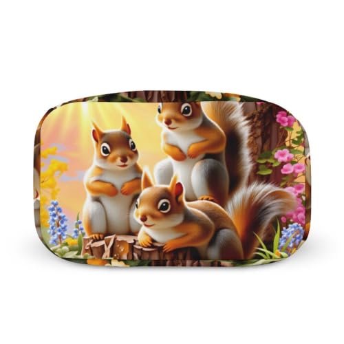 Sunny Garden Squirrel Lunch Bag for Women Men | Insulated Lunch Box Leakproof Food Meal Containers Reusable Foldable 6L Capacity Lunch Tote Bags for Work Picnic Travel - color: style-19