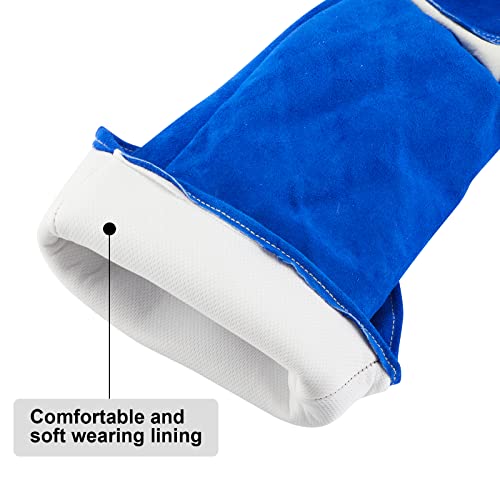 AOWPFVV Animal Handling Gloves Bite Proof for Dogs,Cats, 23.6in Large | Falconry,Birds,Snake,Reptile,Vets, Groomers & Animal Control - color: Pet Grooming Gloves