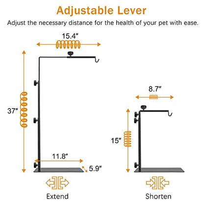 Reptile Domes Stand, Adjustable 17-37 Inch Heat Lamp Stand Fixture for Terrarium, Metal Basking Lamp Holder, Suitable for All Reptile Domes Lamp,XL Size