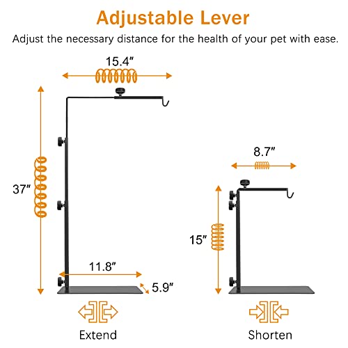 Reptile Domes Stand, Adjustable 17-37 Inch Heat Lamp Stand Fixture for Terrarium, Metal Basking Lamp Holder, Suitable for All Reptile Domes Lamp,XL Size