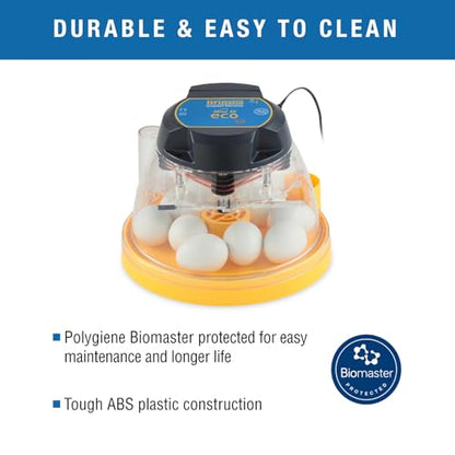 Brinsea Mini II Eco Manual Egg Incubator, Easy to Use Controls | Beginner-friendly, Brinsea-built with 50+ years of proven quality, External Water Top-Up, Fan Helps Air Circulation for Hatch - style: 10 Eggs