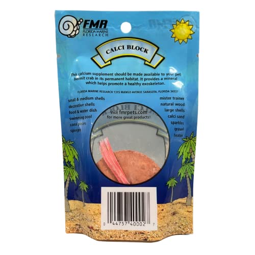Needzo Hermit Crab Calci Food Block, Treat and Calcium Supplement Set, Keep Your Pet Healthy All Natural Supplies for Crabs, 3 Pack Mineral Supplements