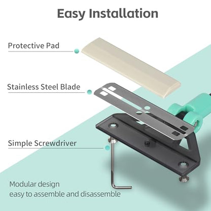 UPETTOOLSAlgae Scraper for Glass Aquariums,2 in 1 Adjustable Algae Scraper | with 5 Stainless Steel Blades and Cleaning Brush, Aquarium Glass Cleaning Tools for 20-40 Gallon Fish Tank