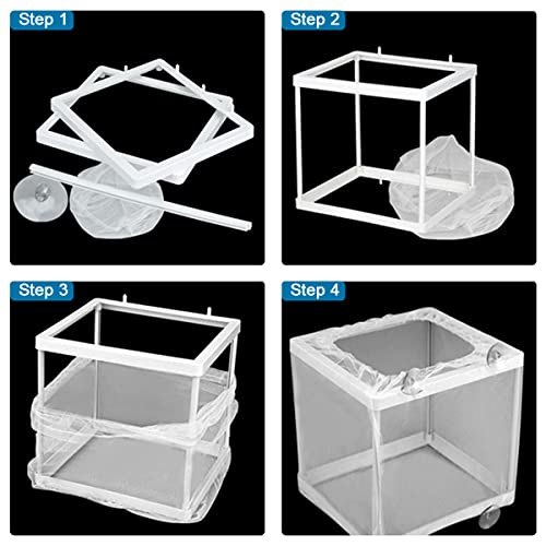 2 Pack Aquarium Fish Breeder Box | Fish Isolation & Hatching Box with Incubator Mesh & 10 Suction Cups (Small & Big Size)