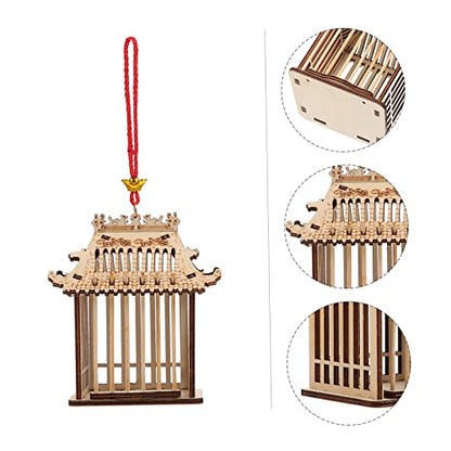 Habitat Science Kits 1pc Cage Wooden Cage Habitat Feeding House Carrying Case Mesh Critter Case Small Hand Net