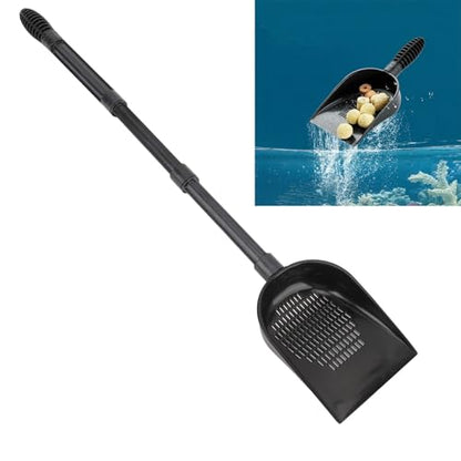 Alomejor Sand Scoop, Quick Drainage Tool for Fish Sand Shovel, Pet Waste Cleaner, Terrarium Substrate Litter Cleaner