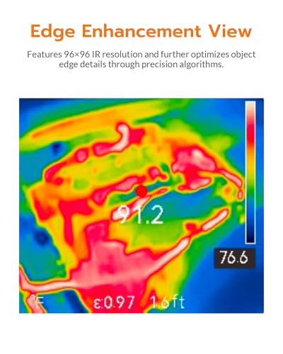 GT14S Thermal Imaging Camera, Thermometer Mode, Ultra-Light 240g | 4°F~1022°F Range, 14H Runtime, Live Tracking with Edge-Enhanced Display, Infrared Camera for HVAC/Electrical Inspection