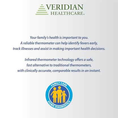 Infrared Thermometer | Forehead Measurements | 1-Second Readout | Hygienic Non-Contact | Whole Family Care | 3-Year Warranty - size: 1 Count (Pack of 1)
