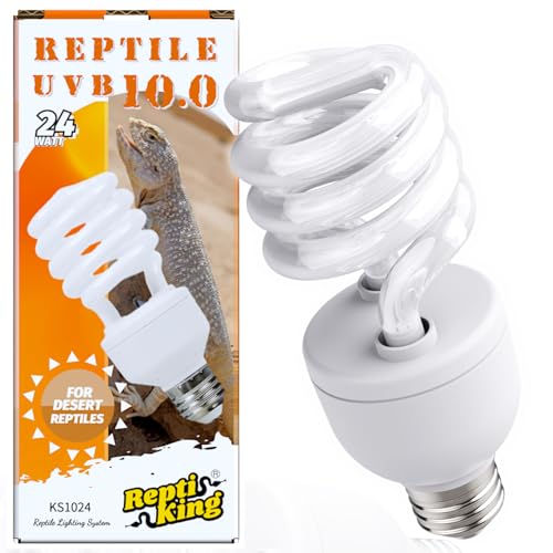 UVB Reptile Light, 10.0 24W, UVA UVB Reptile Light Bulb Lamp for Bearded Dragon, UVB Bulbs for Desert Reptiles - color: Uvb10.0, size: 24 Watts