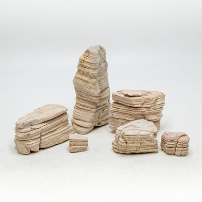 Aquarium Stone Rock 20lb Fish Tank Stone 2-8inch for Aquarium Landscaping, Terrariums, Vivarium Enclosures, Miniature and Fairy Gardens-7-8Pcs - size: 20lb (2-8inch 7-8Pcs)