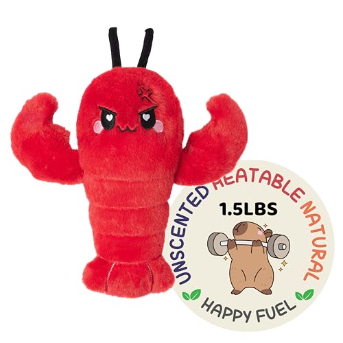 Crustacean Microwavable Unscented Heating Pad for Women - Warm Cozy Plush Heatable Stuffed Toy Animal - Hot and Cold Heat Bag Gift for Women and Girls Red - style: Angry Crustacean