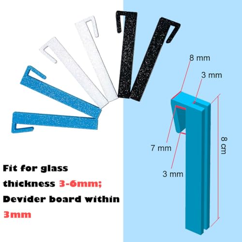 Aquarium Fish Tank Divider Holder - 2pcs Plastic Aquarium Plastic Divider Tray with Bracket Fish Tank Bottom Isolation Separator (Clear Board +White Bracket, 5.9 * 5.9") - color: Clear Board +White Bracket, size: 5.9*5.9"