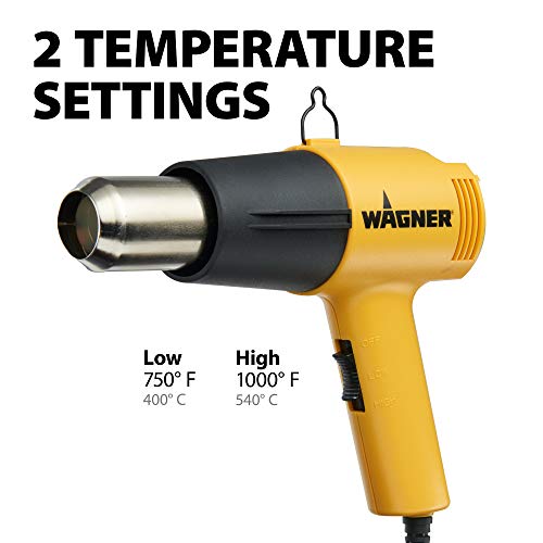 Wagner Spraytech HT1000 Dual-Temperature Heat Gun, low 750°F, high 1000°F - size: HT1000