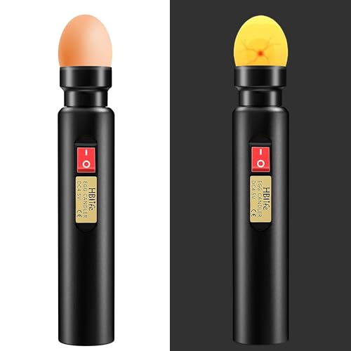 HBlife Egg Candler Wireless Rechargeable LED Bright Cool Light, Egg Candler Tester for Monitoring Eggs Development with 2 Soft Rubber - style: Classic