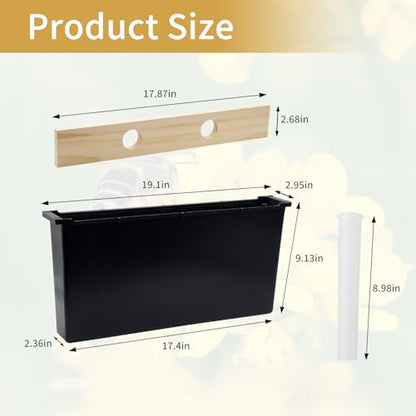 2 Pack 6.5L Bee Pro Feeder Beehive Frame Feeder Premium Beekeeping Feeder for Honey Bees,Deep Frame Water Feeder for Hive Tool Beekeeping Supplies - size: 6.5L-2Pack