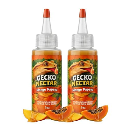 CTWPets Liquid Crested Gecko Treat & Food Topper, Mango Papaya, 4 fl oz | Value-size mango papaya gecko nectar for crested geckos; use as a liquid treat, water additive, food topper or CGD mixer - size: 4 Fl Oz (Pack of 1)