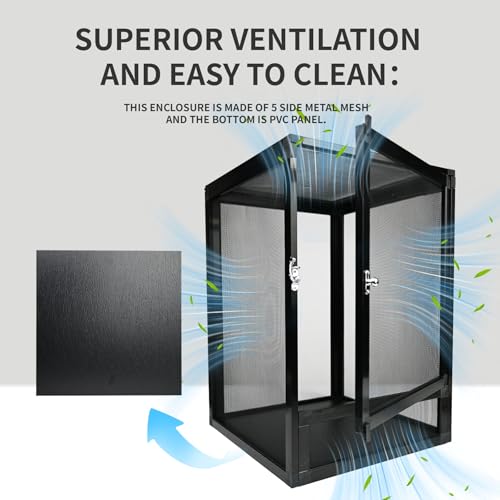 33 Gallon Reptile Enclosure 26"x17"x17" Mesh Chameleon Cage,Superior Ventilation Vertical Screen Tank for Chameleon,Crested Geckos,Leopard Geckos,Bearded Dragon,Lizards,Spider,Butterfly