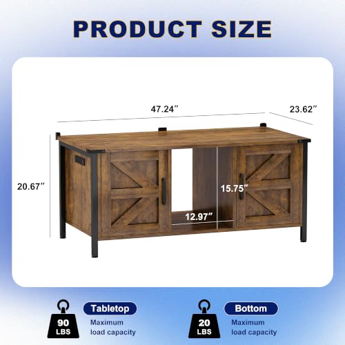 Saifu Reptile Tank Stand, 48"x24", 500 LBS Capacity, Rustic Brown | For 120-230 Gallon Terrariums, Fits Tall Enclosures or Stacked 4x2x2 PVC Tanks, Power Outlets, Cabinet Storage - color: Rustic Brown