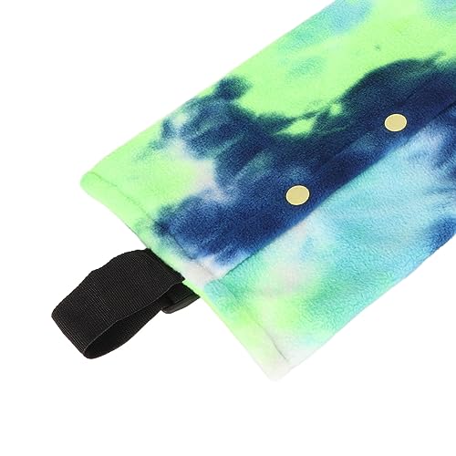 Reptile Sling Carrier, Soft Warm Bearded Dragon Lizard Pouch with Adjustable Strap, Blue Green, for Leopard Gecko Hamster Small Animals - color: Blue Green