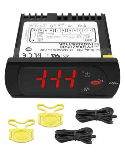 Digital Temperature Control Thermostat for PZGXC0E112K with Temperature Sensor Probes 115，Fit for Carel/ Main Street Equipment BMR-23-F BMR-49-F