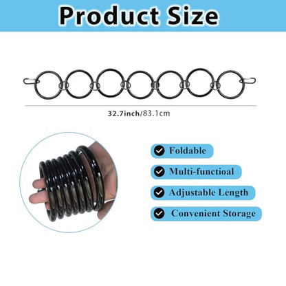 Snake Climbing Chain Rings for Ball Python Hoop & Corn Snake | Adjustable Playground Reptile Tank Accessories for Garter Snakes, Lguana, Lizards, Gecko, Chameleons, Parrot