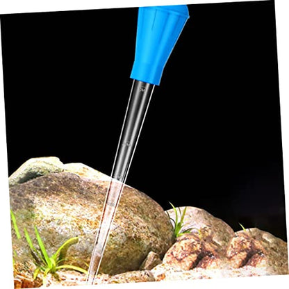 VANZACK 3pcs Aquarium Clean Pipette Dropper for Fish Tank Water Change and Debris Removal Measurement Scale - color: Blue